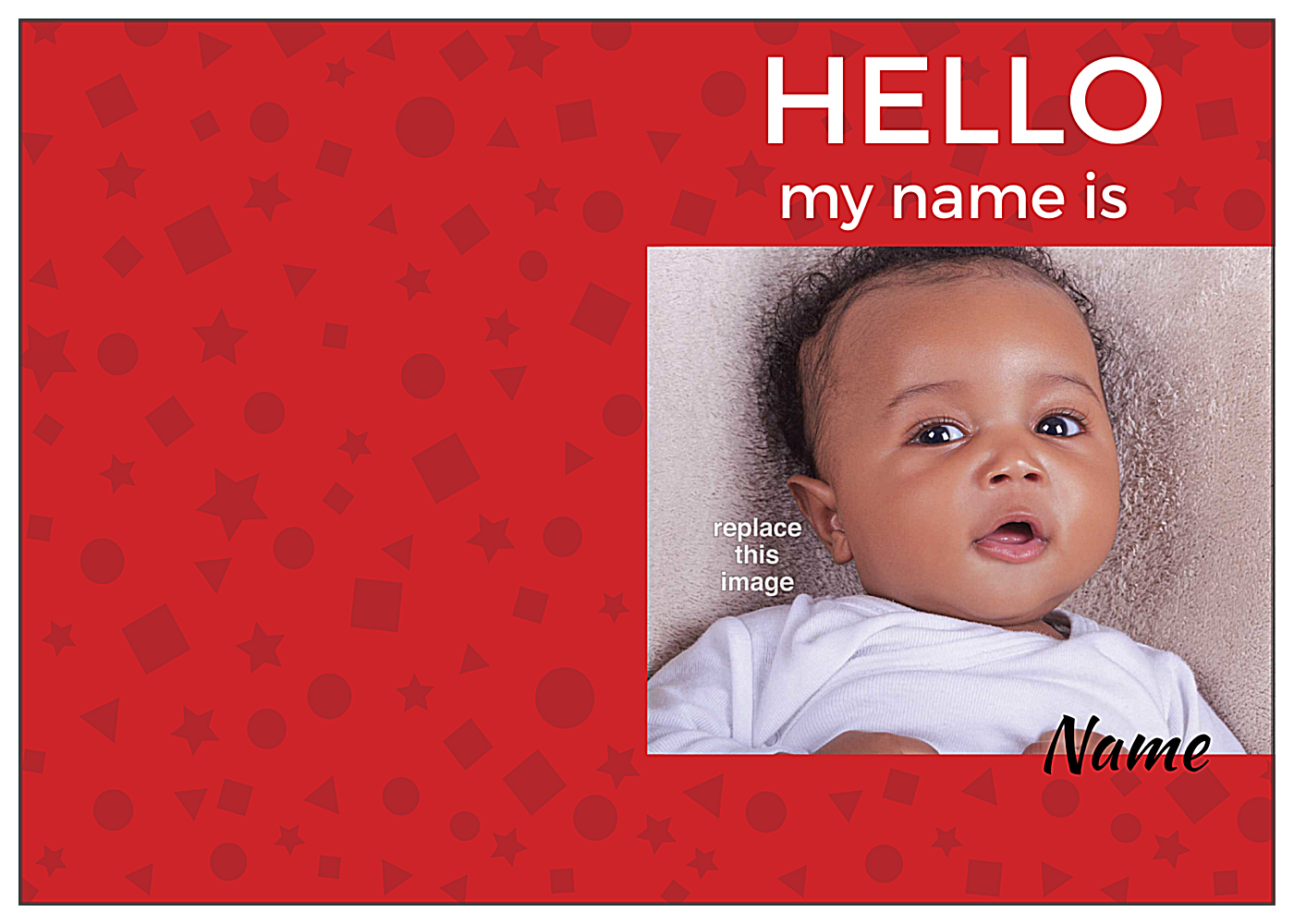 Hello my name is front - Greeting Cards Maker
