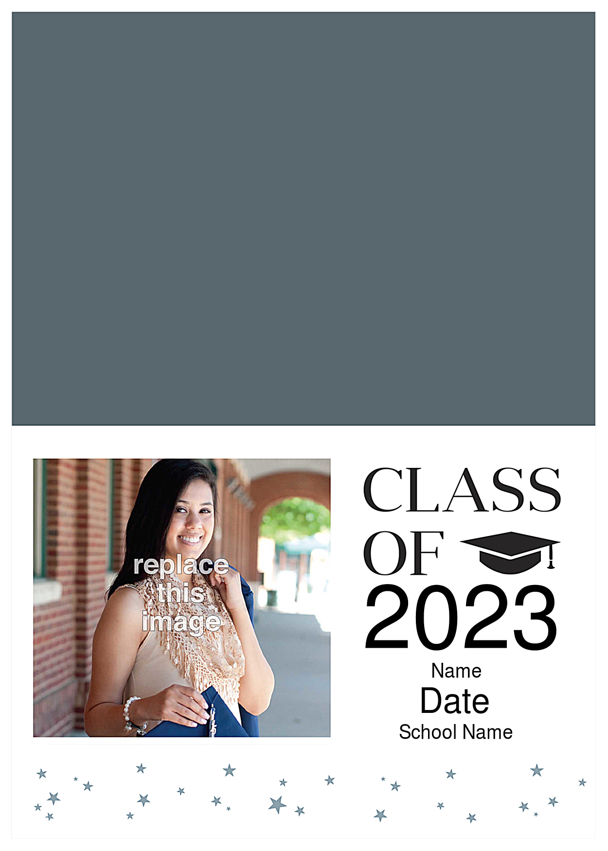 Starry Grad front - Greeting Cards Maker