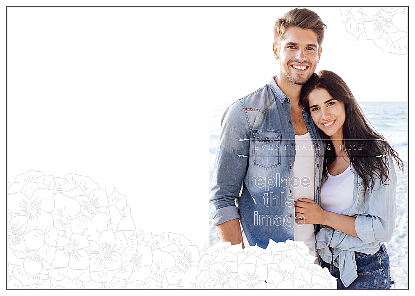 Coastal Hydrangea front - Greeting Cards Maker