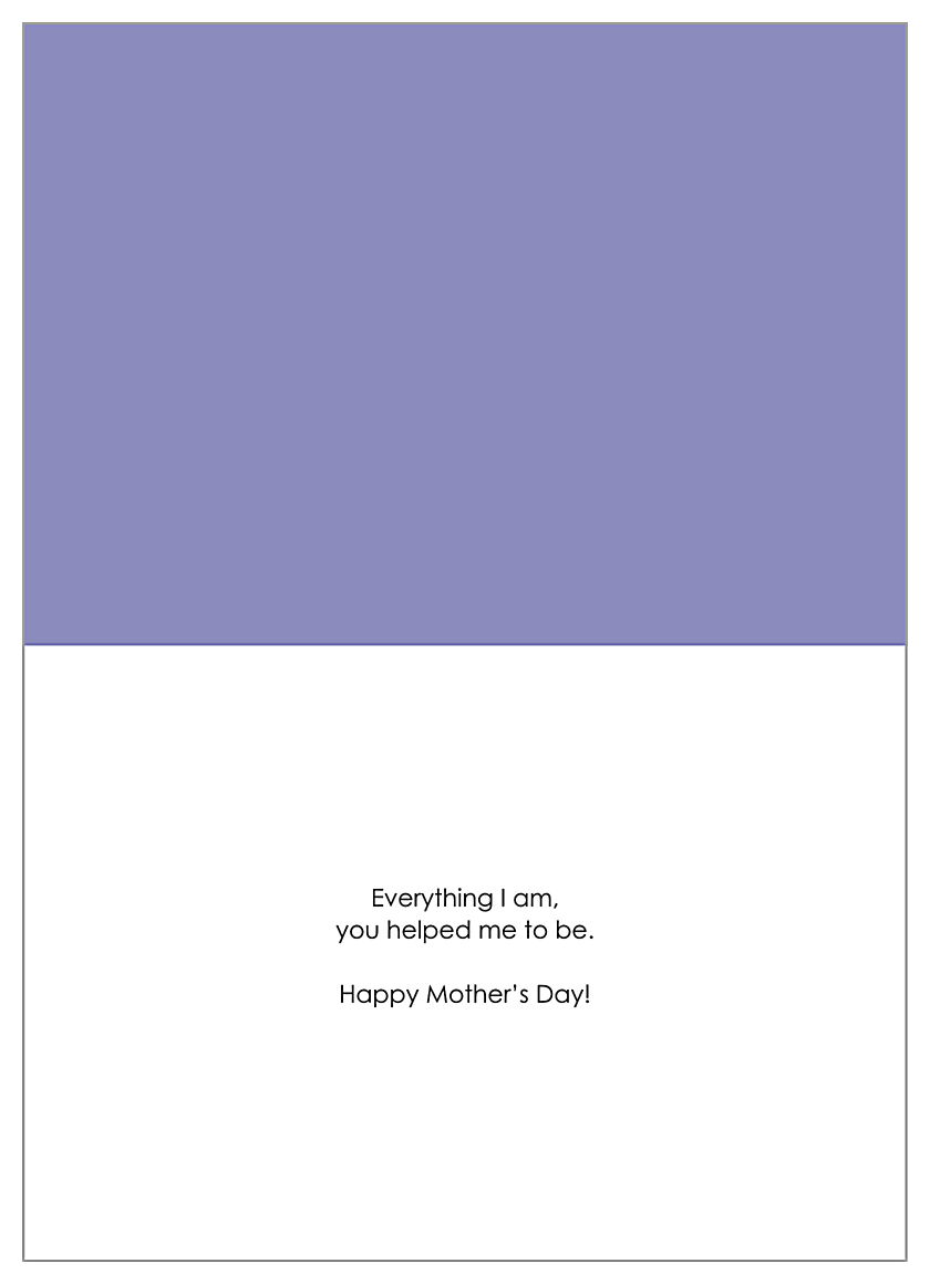 Mamas Peonies back - Greeting Cards Maker