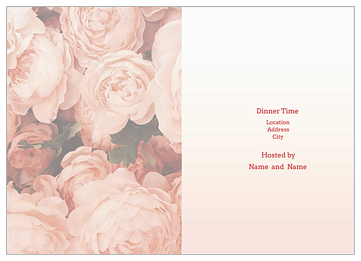 Bouquet and Ribbon back - Greeting Cards Maker