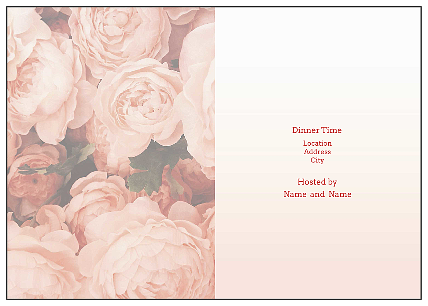 Bouquet and Ribbon back - Greeting Cards Maker