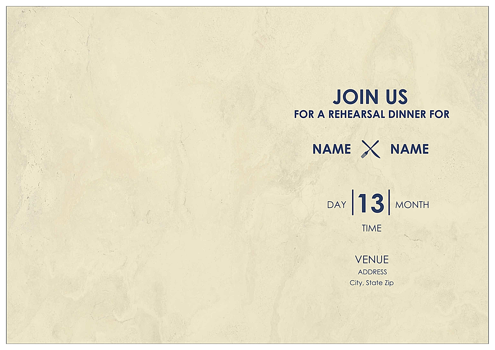 Dine With Us back - Greeting Cards Maker