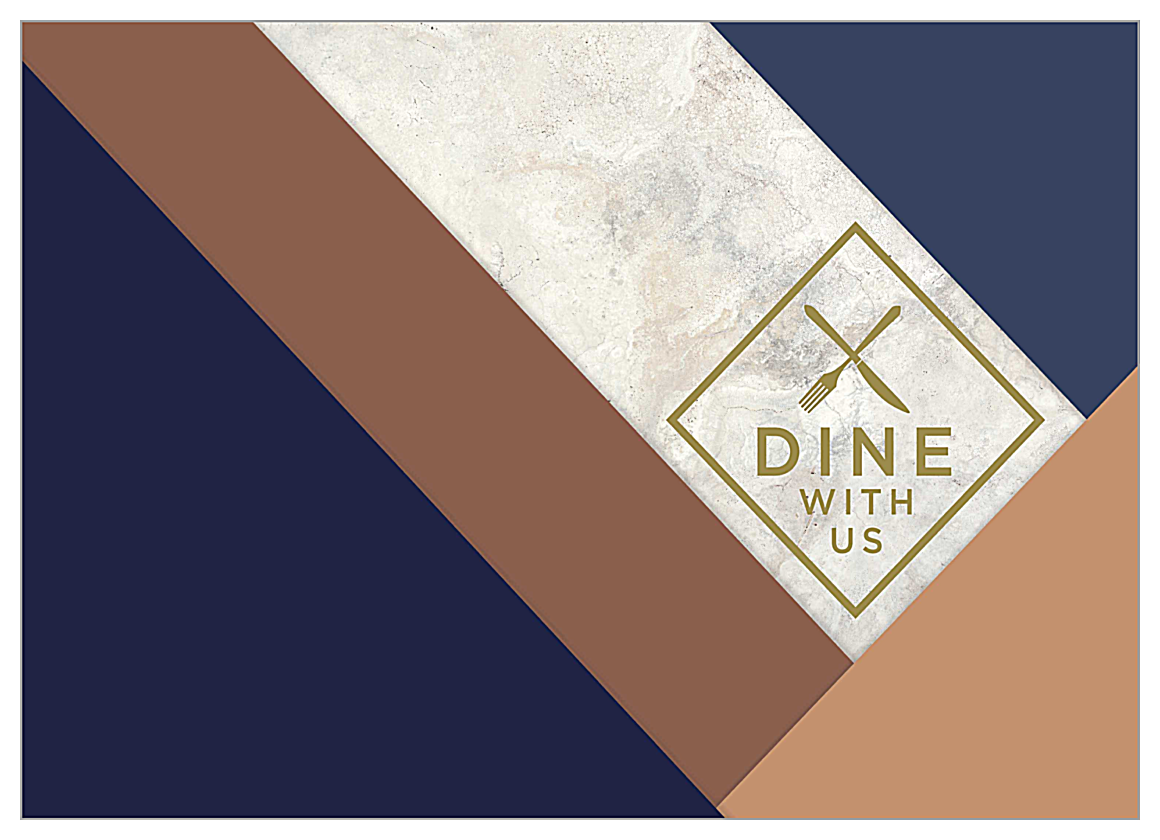Dine With Us front - Greeting Cards Maker