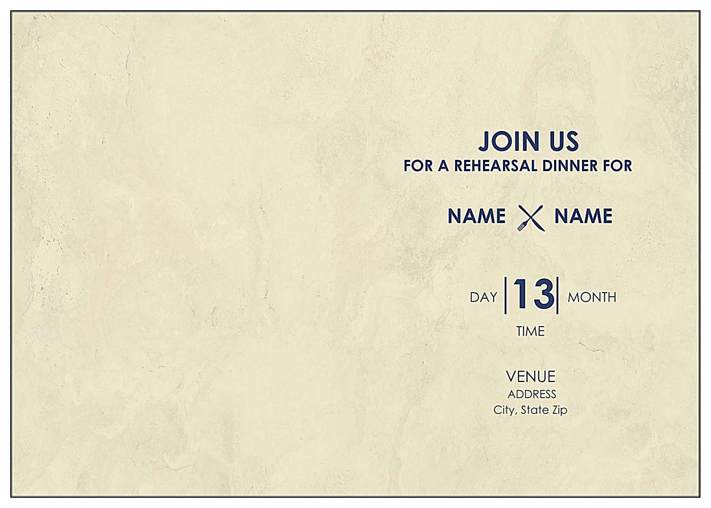 Dine With Us back - Greeting Cards Maker