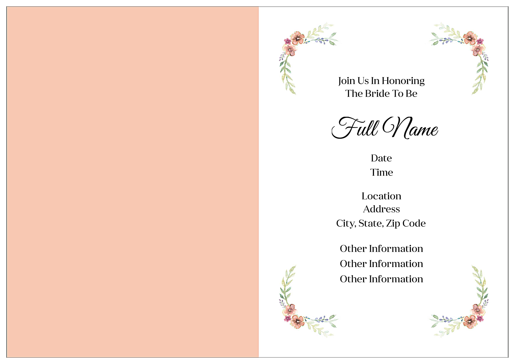 Flower Shower back - Greeting Cards Maker