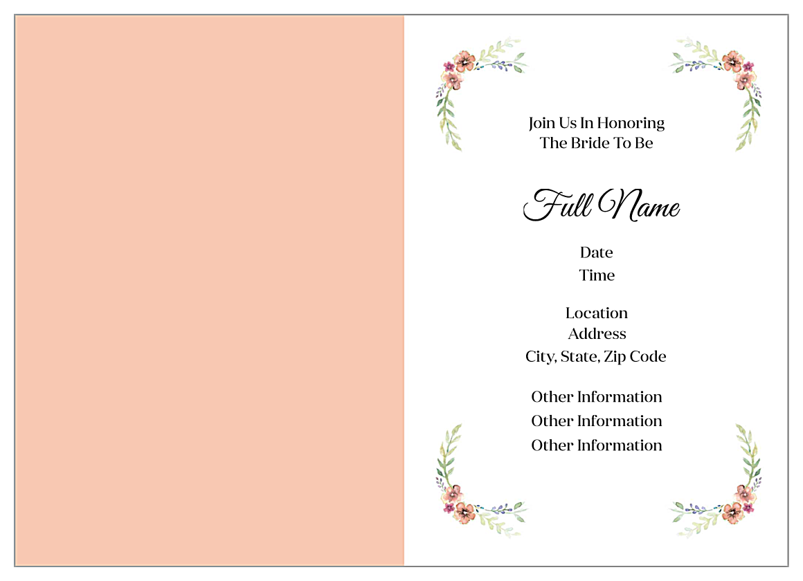 Flower Shower back - Greeting Cards Maker