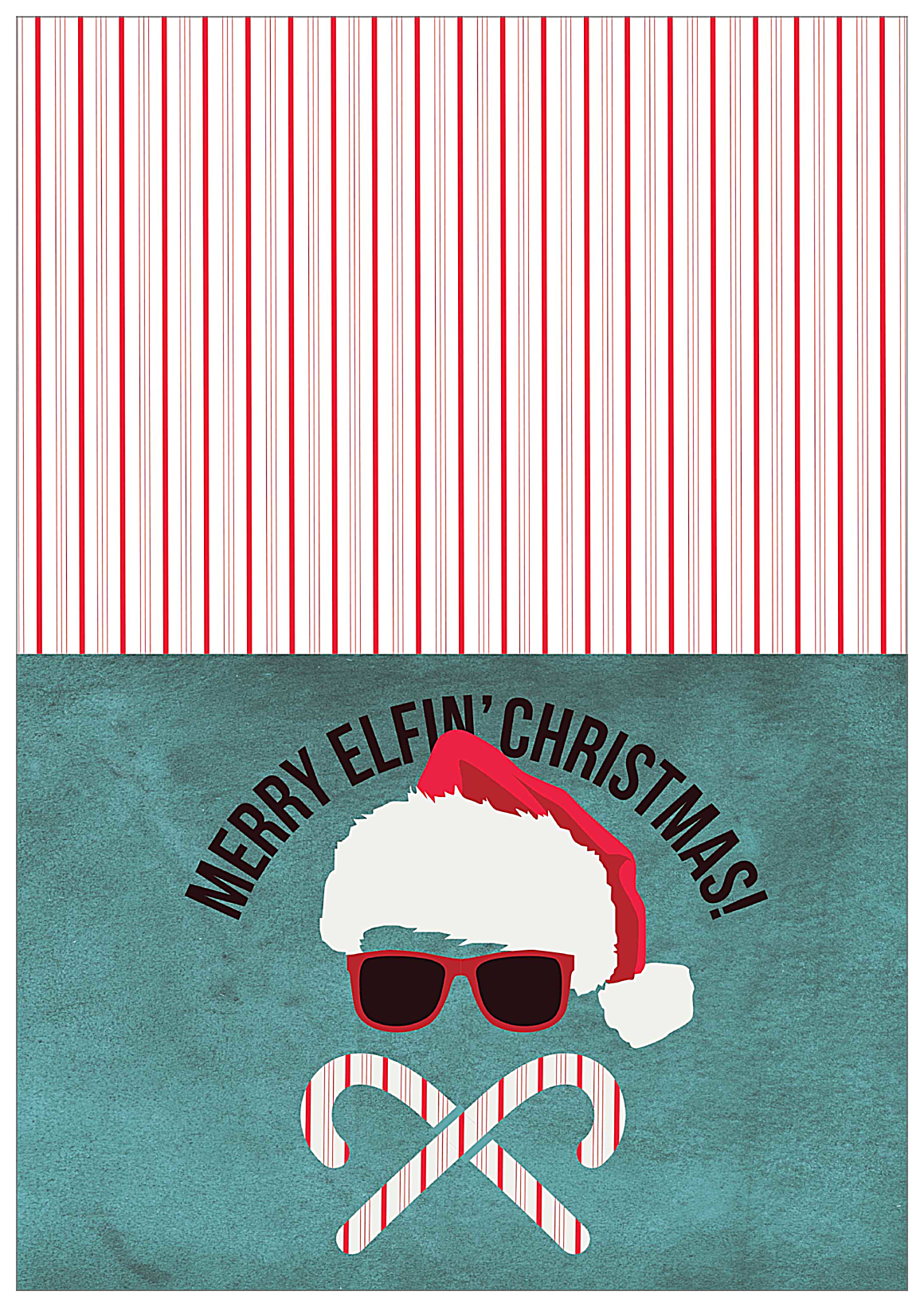 Merry Elfin Christmas front - Greeting Cards Maker