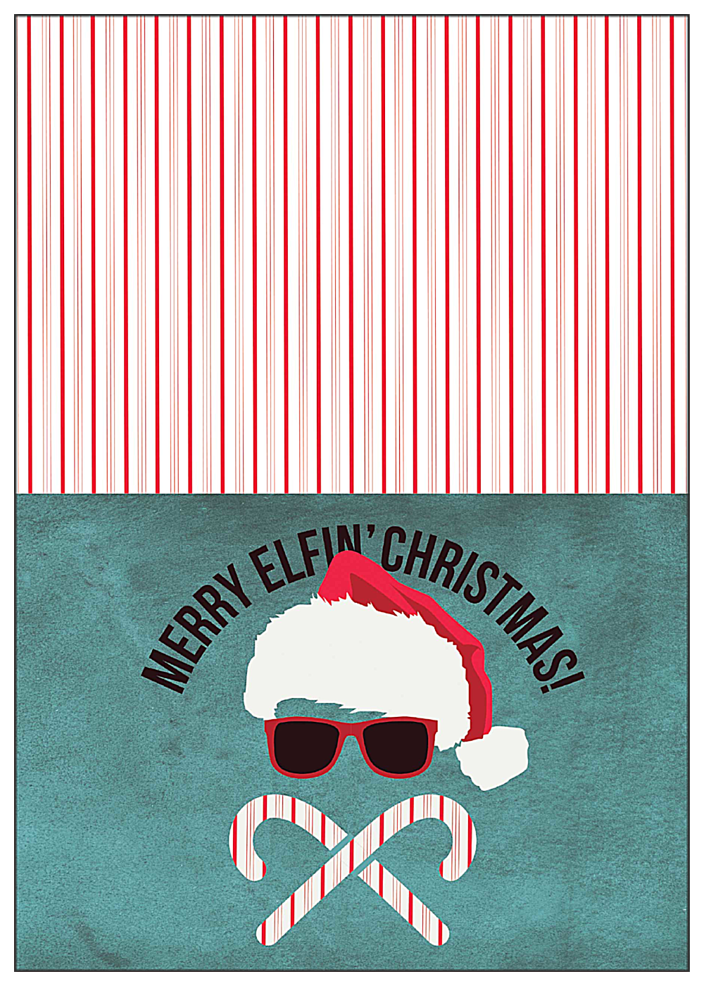 Merry Elfin' Christmas front - Greeting Cards Maker