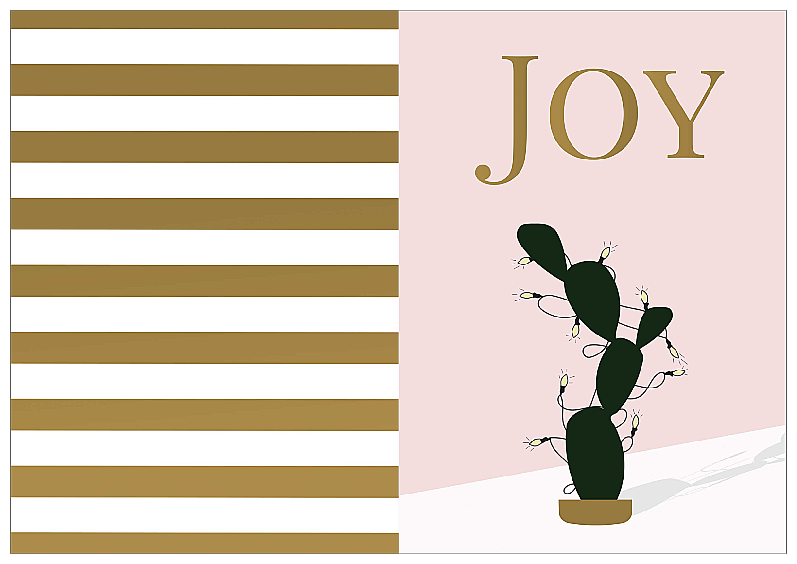 Joyful Christmas Cactus front - Greeting Cards Maker