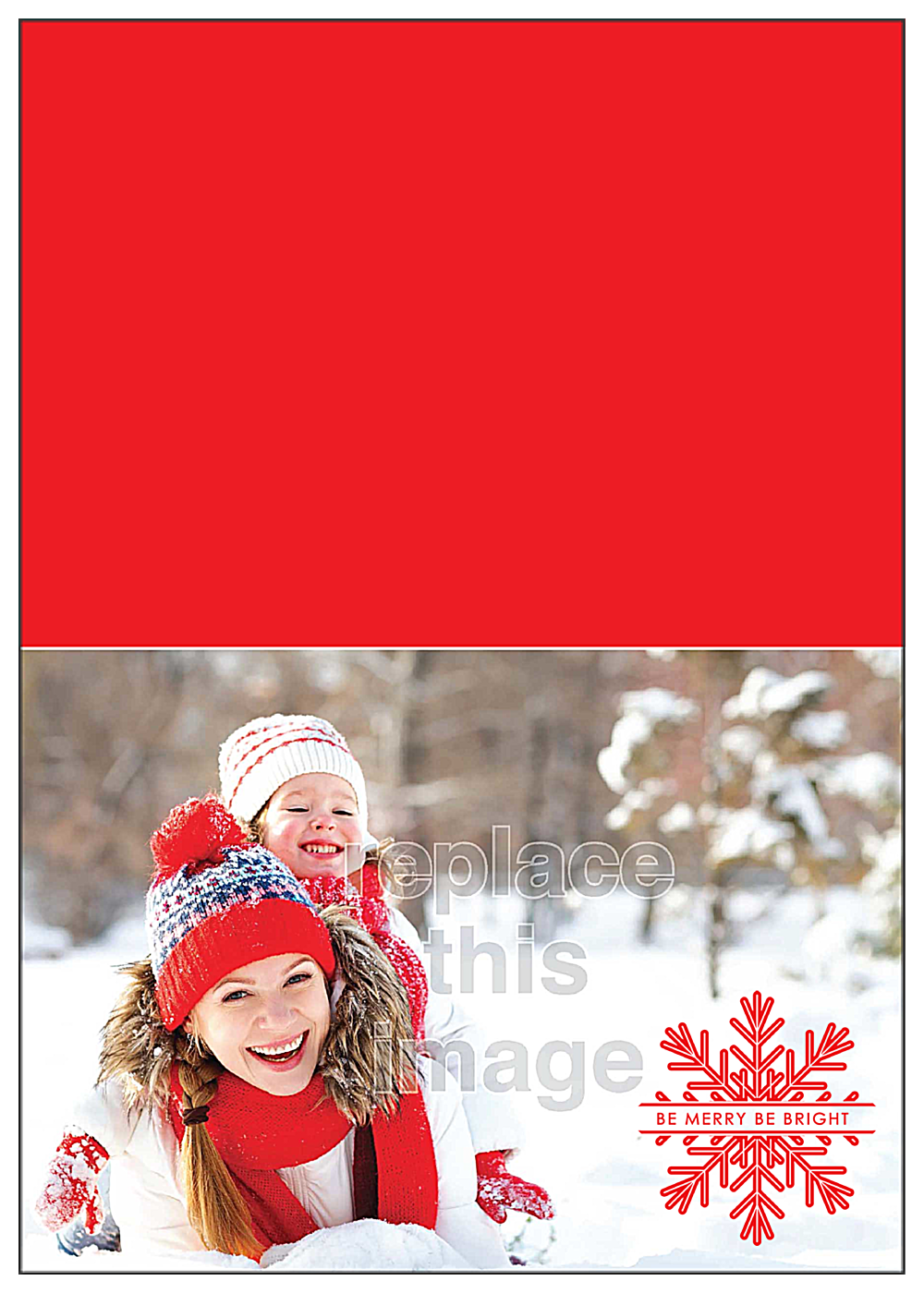 Snow Fun front - Greeting Cards Maker