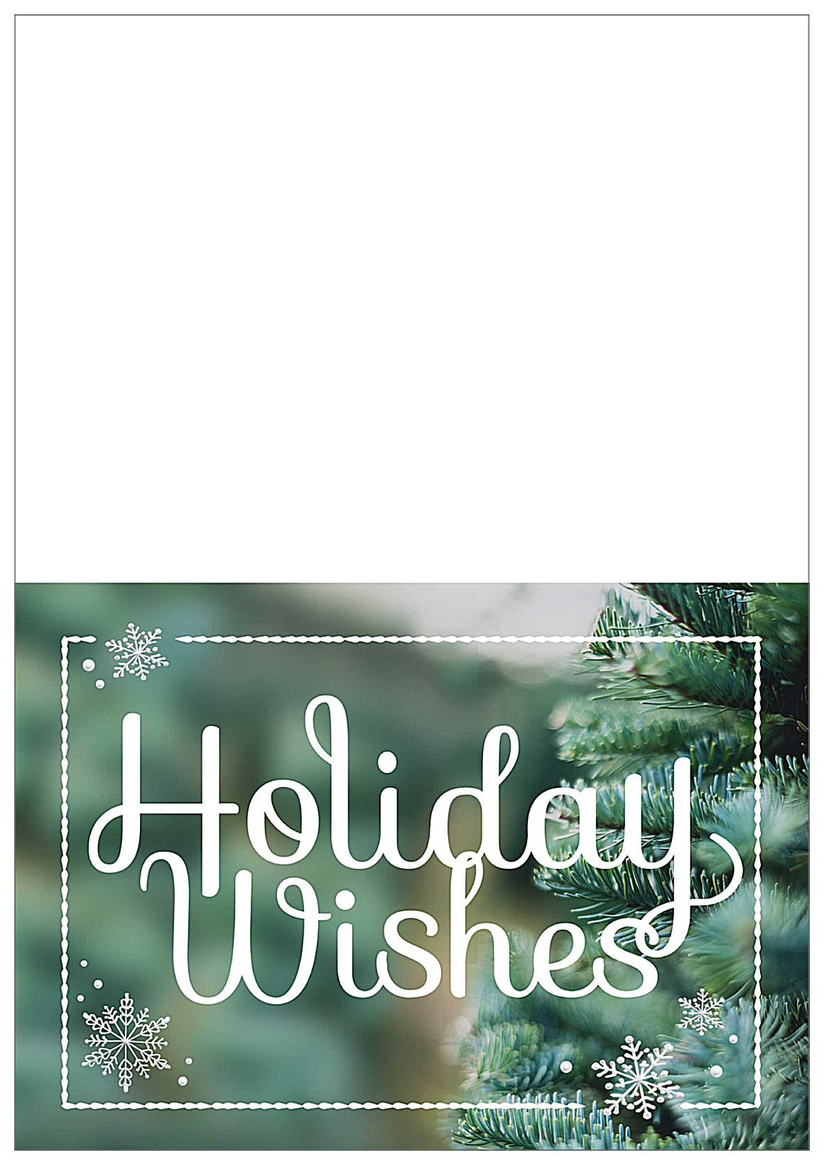 Evergreen Wishes front - Greeting Cards Maker