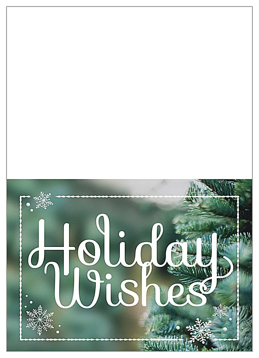 Evergreen Wishes front - Greeting Cards Maker