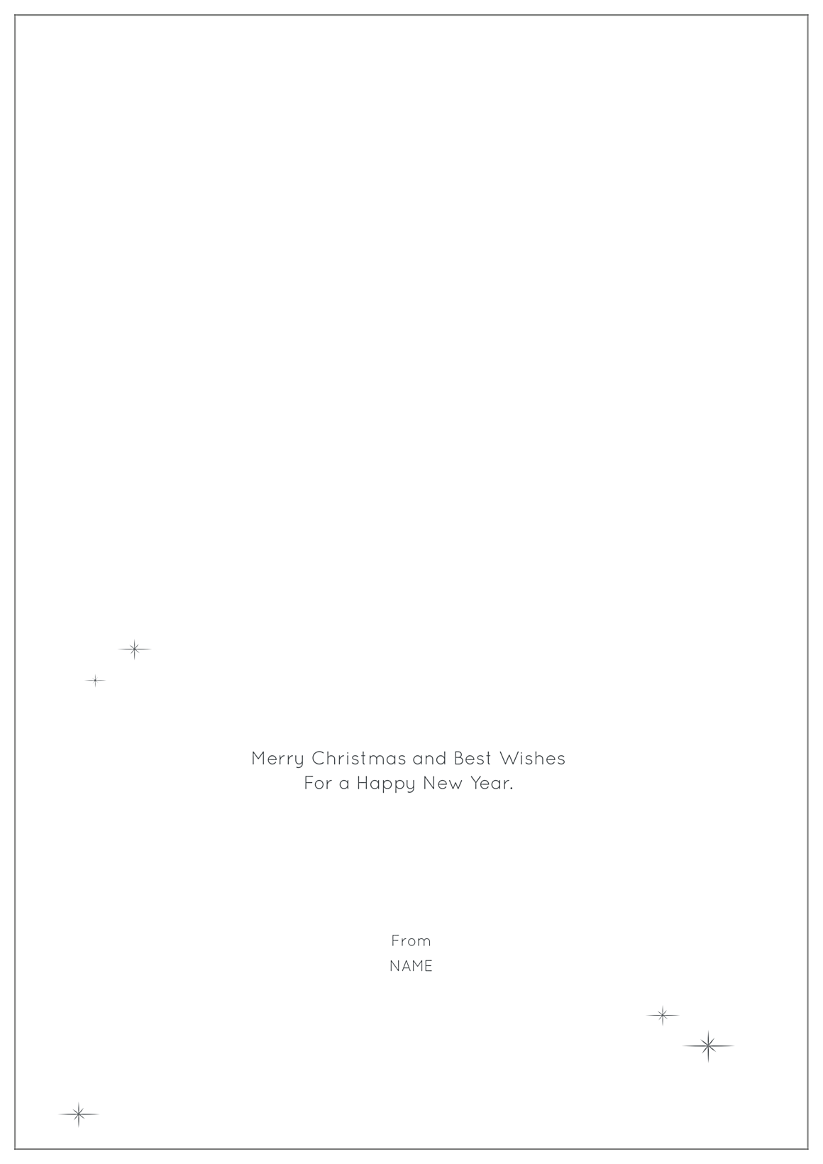 Serene Stars back - Greeting Cards Maker