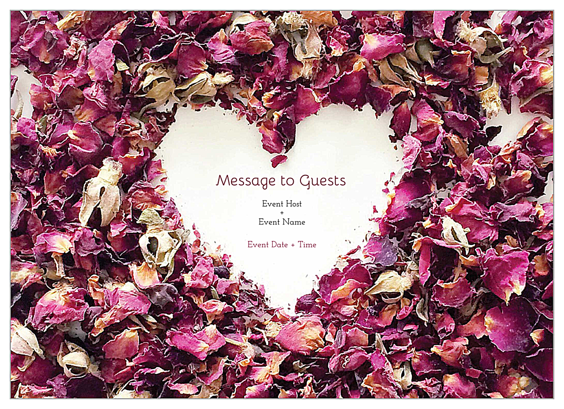 Easy-To-Use Potpourri Heart Invitation Card Design Template