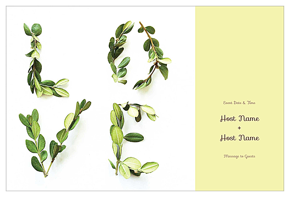 Love It And Leaf It front - Invitation Cards Maker