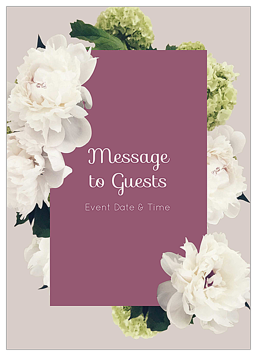 Easy-To-Use White Flowers Invitation Card Design Templates front - Invitation Cards Maker
