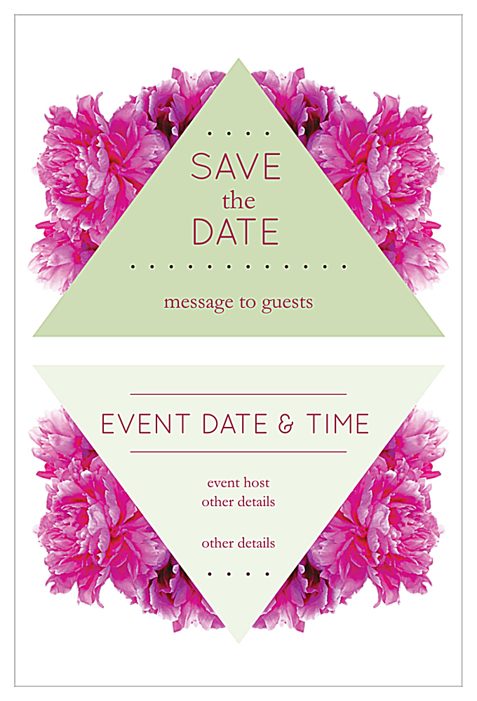 Floral Triangles front - Invitation Cards Maker