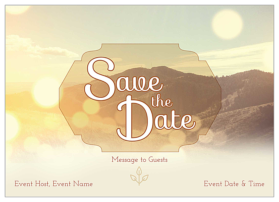 Free Mountains Customizable Invitation Card Design Template front - Invitation Cards Maker