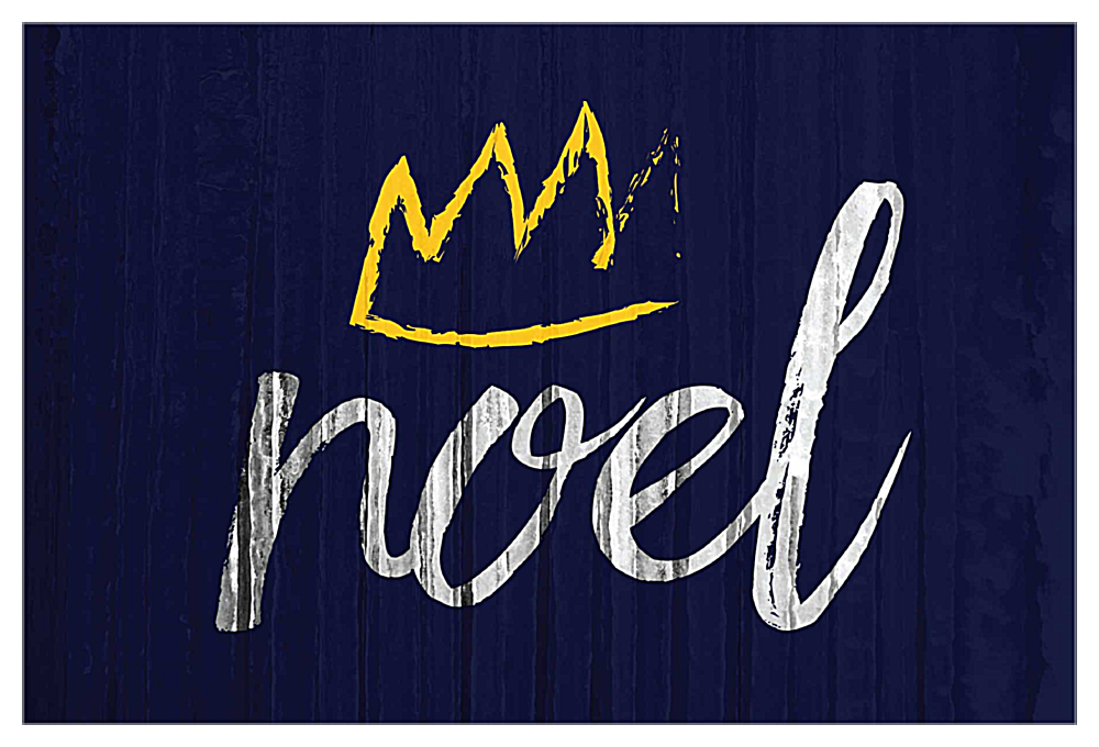 Crowned Noel front - Invitation Cards Maker