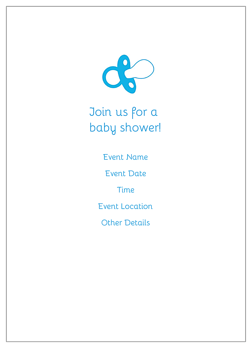 Baby Feet back - Invitation Cards Maker