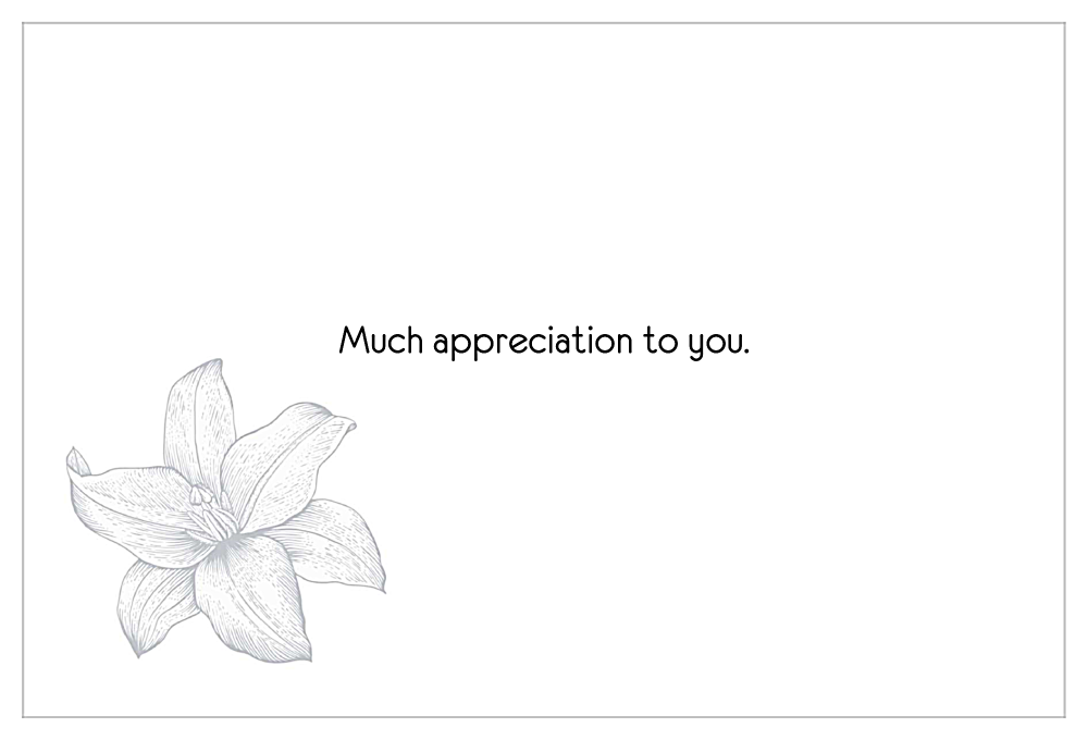 Lily Flower Thanks back - Invitation Cards Maker