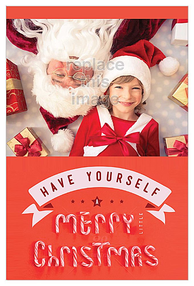 Candy Christmas front - Invitation Cards Maker