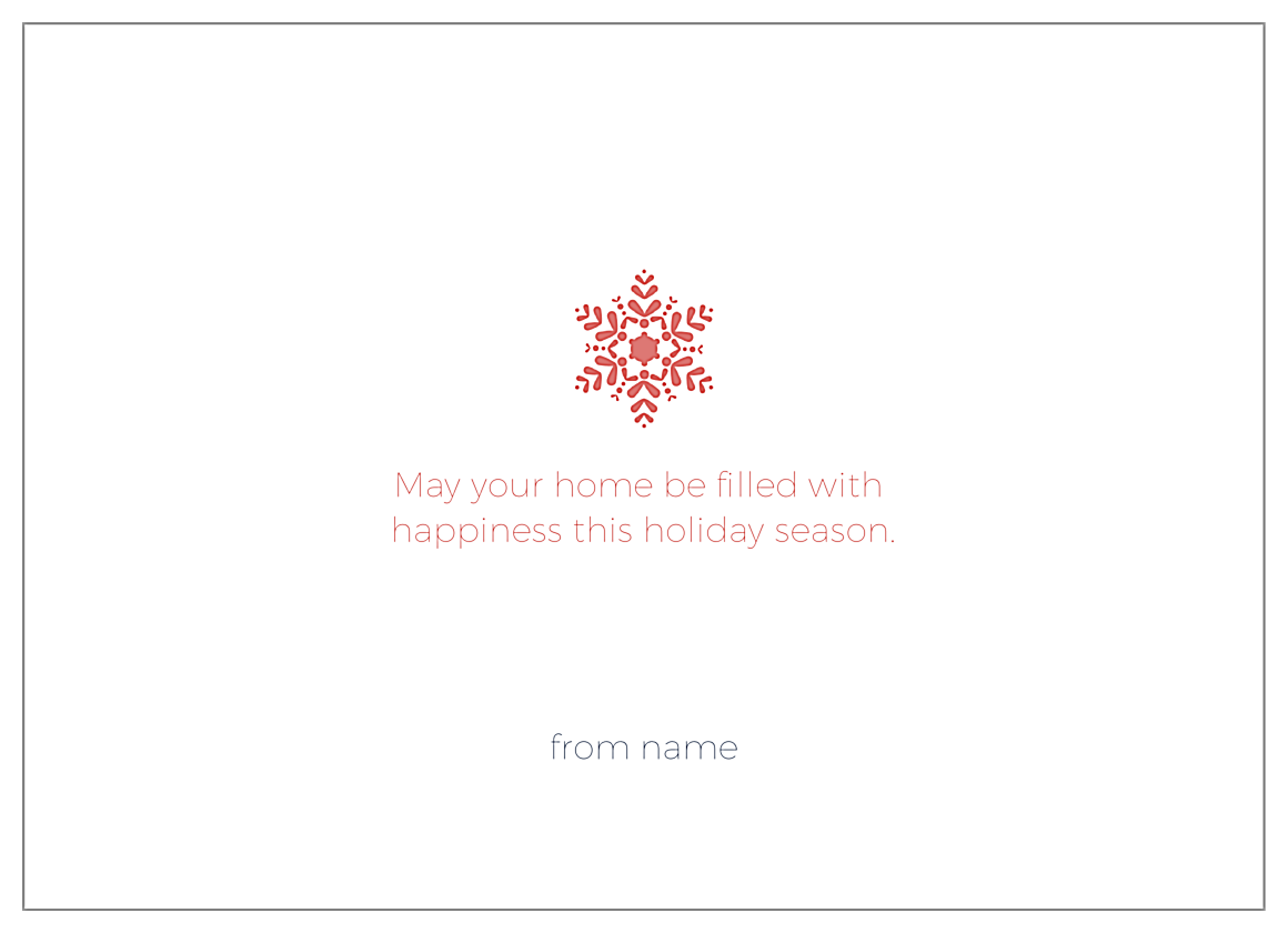 Holiday snowflake back - Invitation Cards Maker