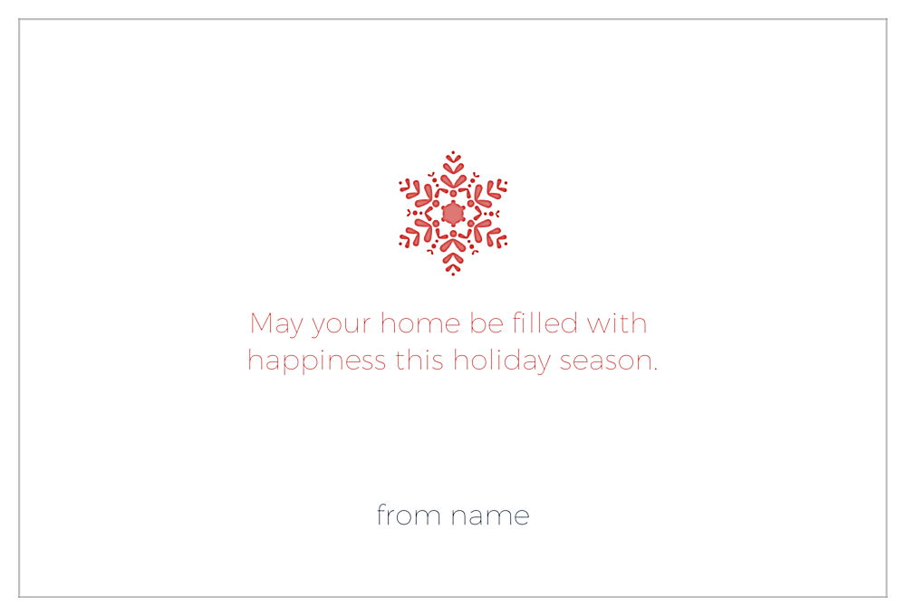 Holiday snowflake back - Invitation Cards Maker