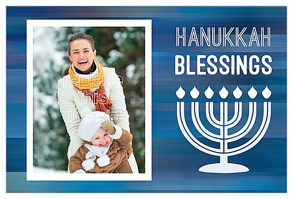 Blessings for Hanukkah front - Invitation Cards Maker