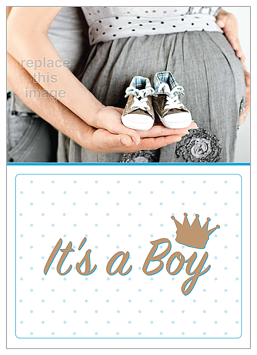 Baby Shoes front - Invitation Cards Maker