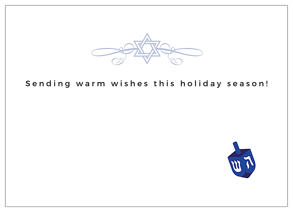 Hanukkah Wishes back - Invitation Cards Maker