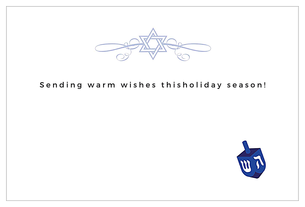 Hanukkah Wishes back - Invitation Cards Maker