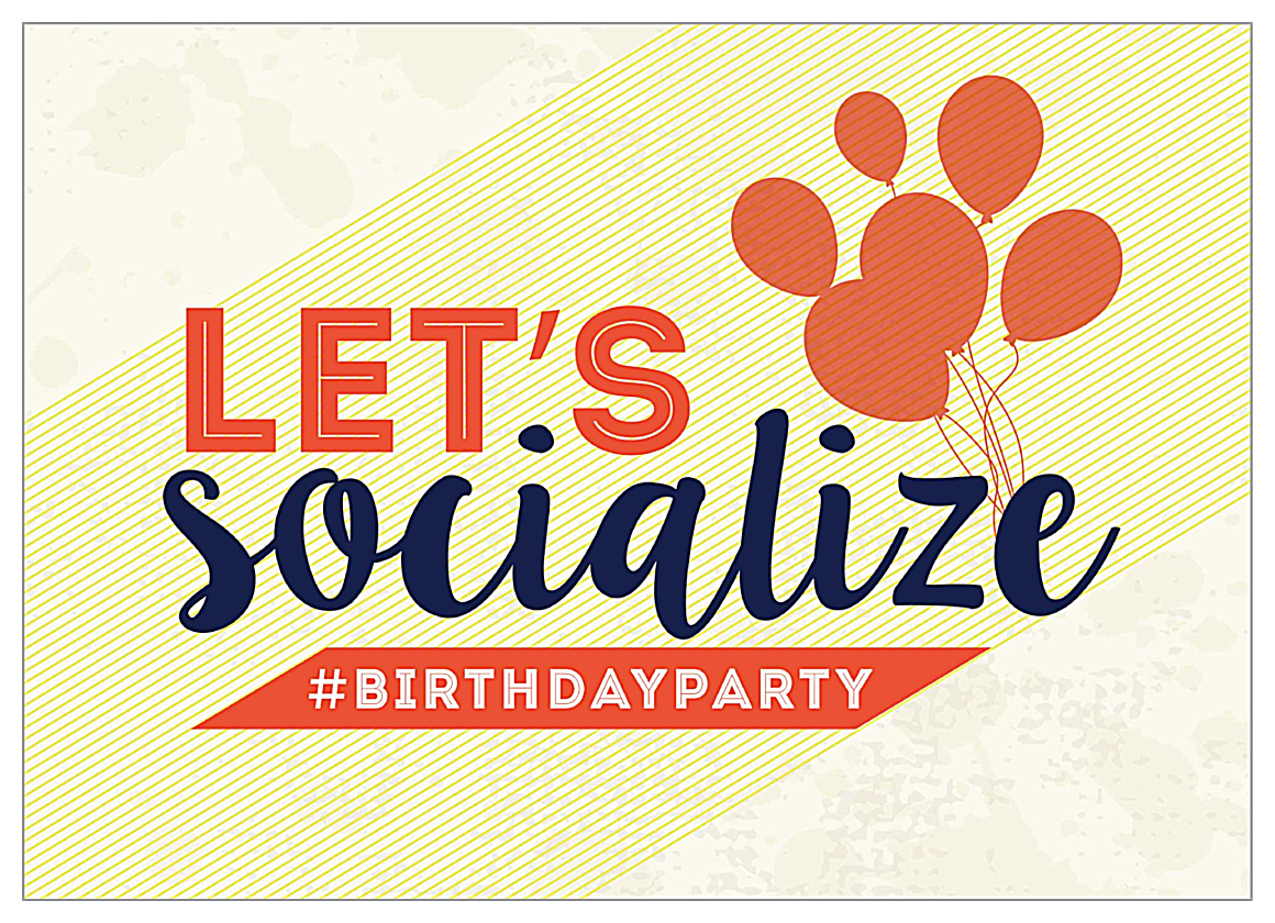 Social Birthday front - Invitation Cards Maker