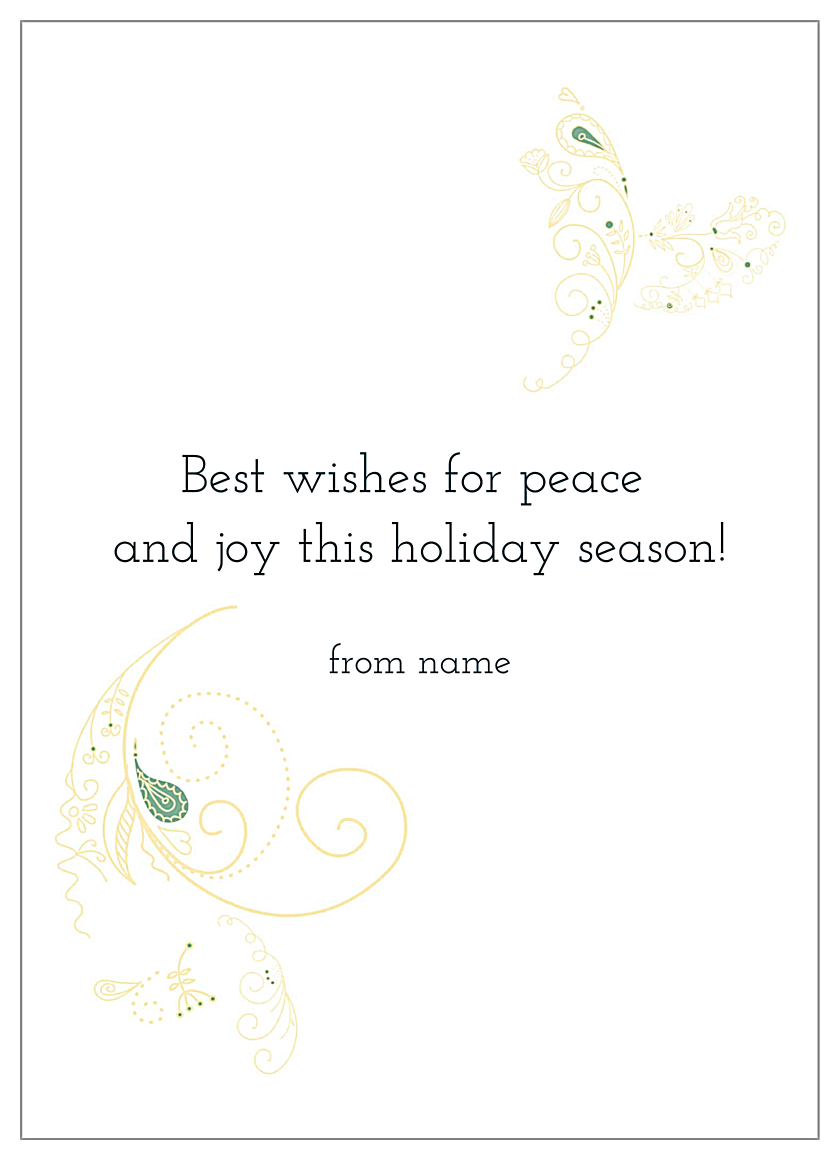 Swirly Christmas back - Invitation Cards Maker
