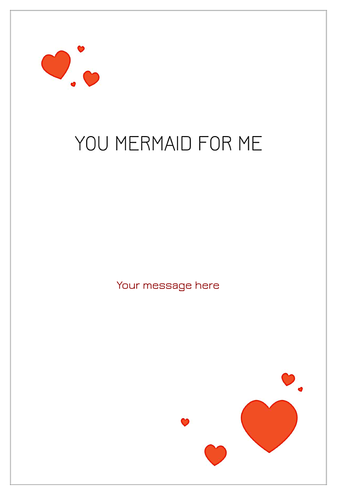 You Mermaid for Me back - Invitation Cards Maker