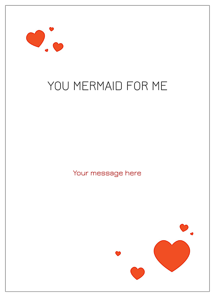 You Mermaid for Me back - Invitation Cards Maker
