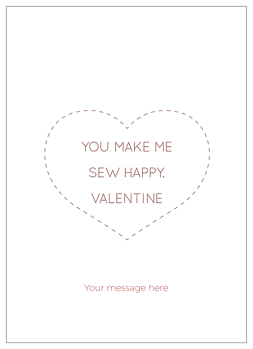 Valentine Stitch back - Invitation Cards Maker
