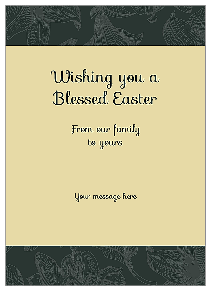 Easter Blessings back - Invitation Cards Maker