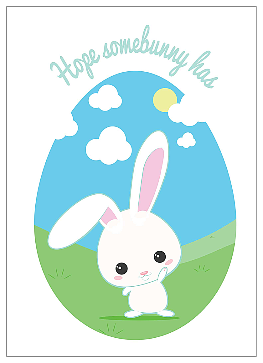 Hoppy Easter front - Invitation Cards Maker