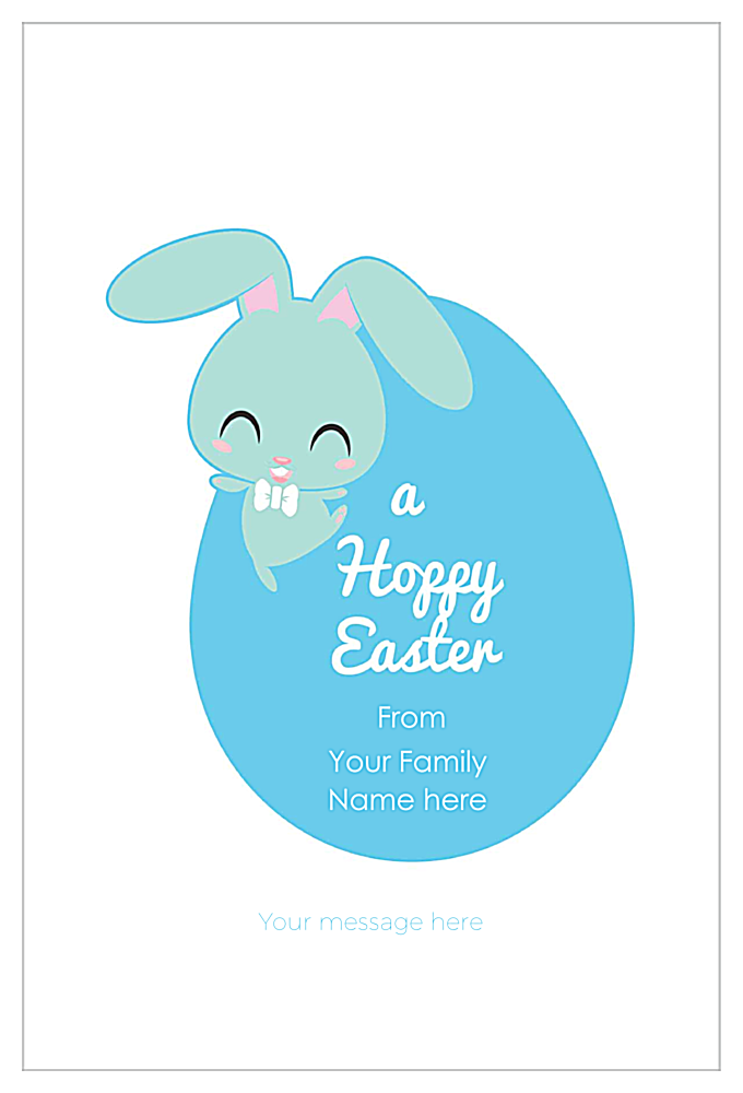 Hoppy Easter back - Invitation Cards Maker