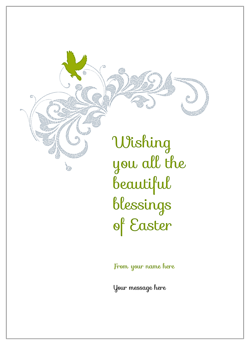 Easter Rabbit back - Invitation Cards Maker