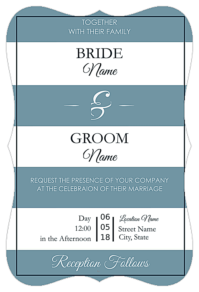 Wedding Stripes front - Invitation Cards Maker