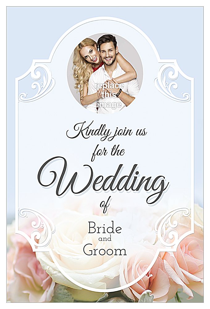 Floral Wedding front - Invitation Cards Maker