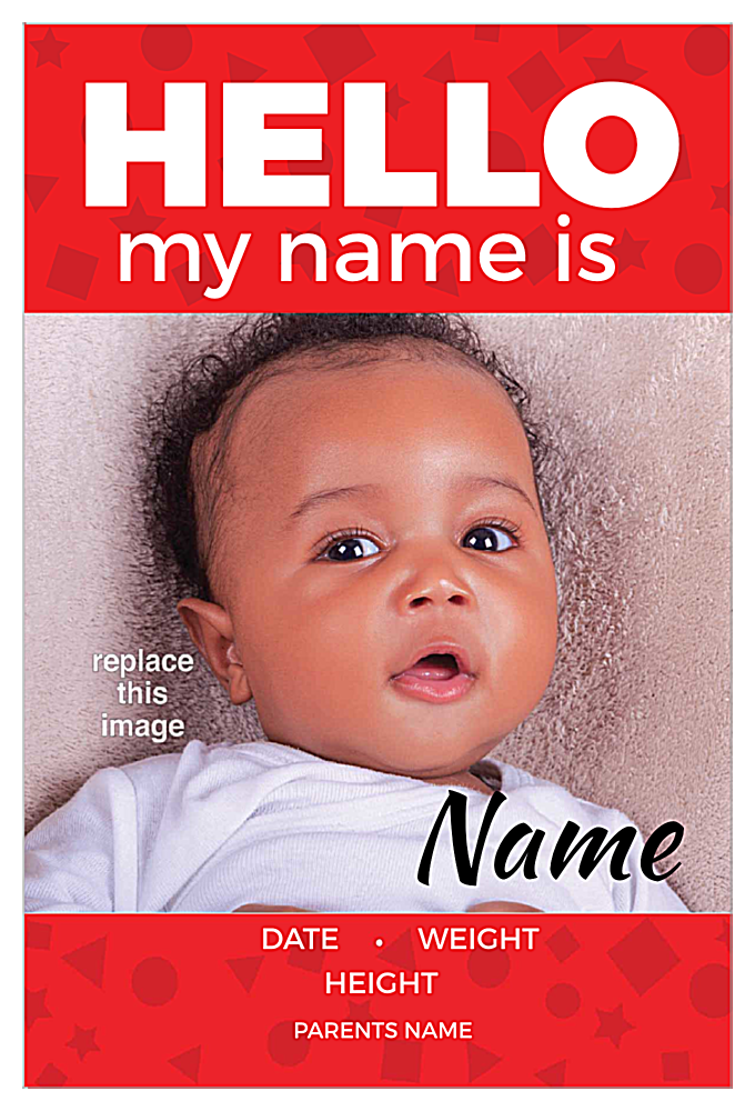 Hello my name is front - Invitation Cards Maker