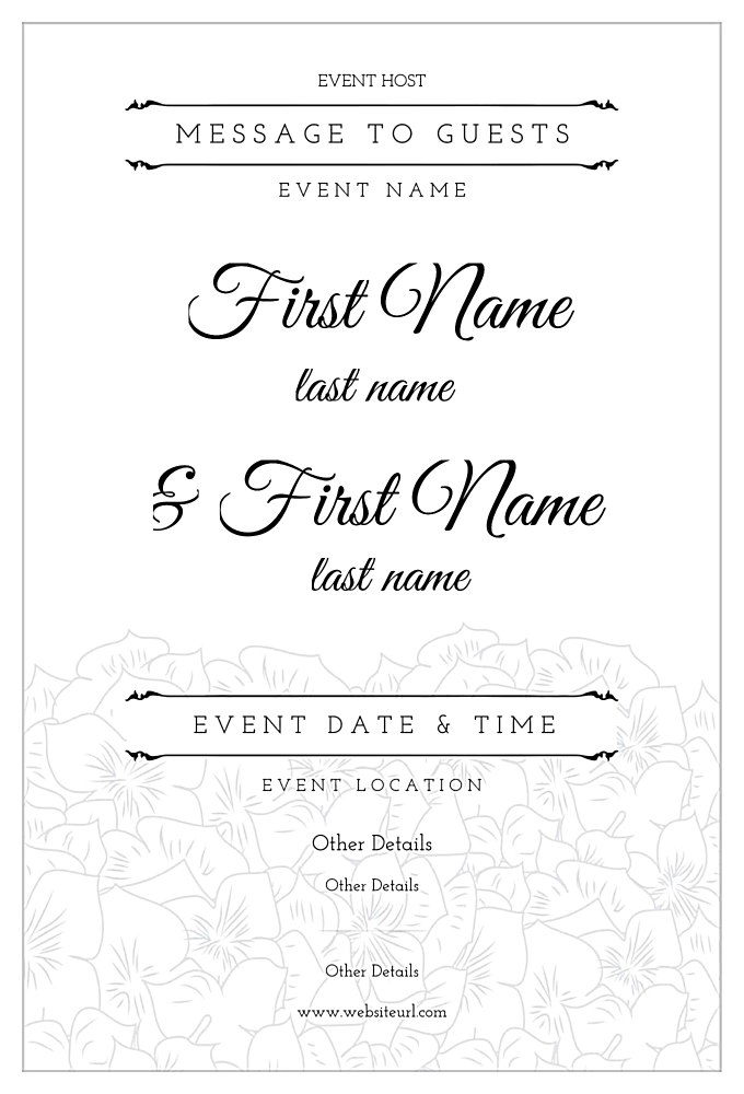 Coastal Hydrangea back - Invitation Cards Maker