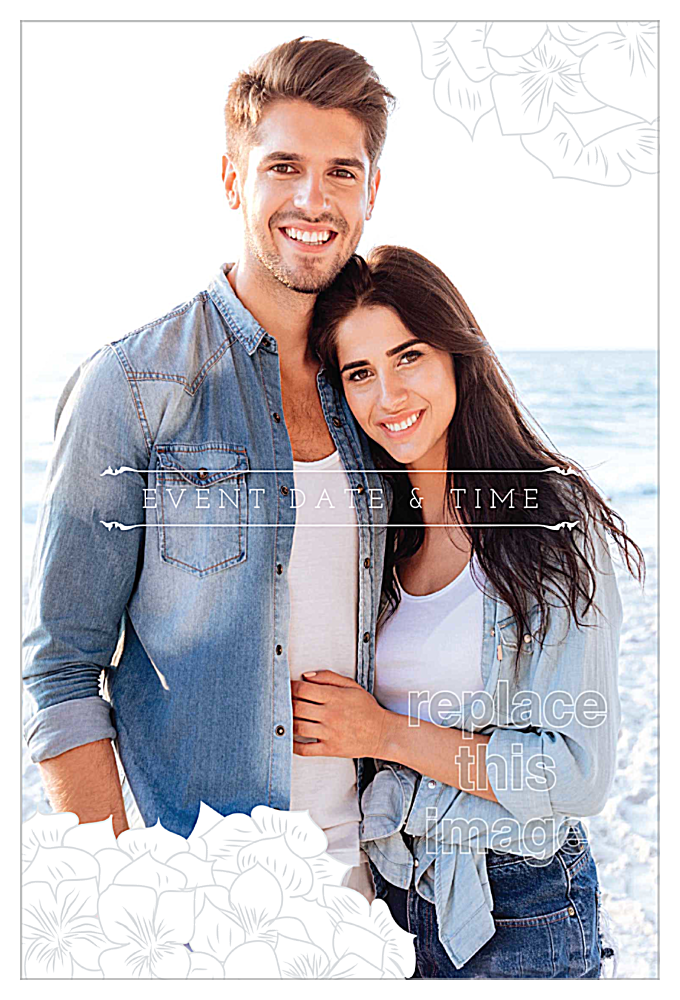 Coastal Hydrangea front - Invitation Cards Maker