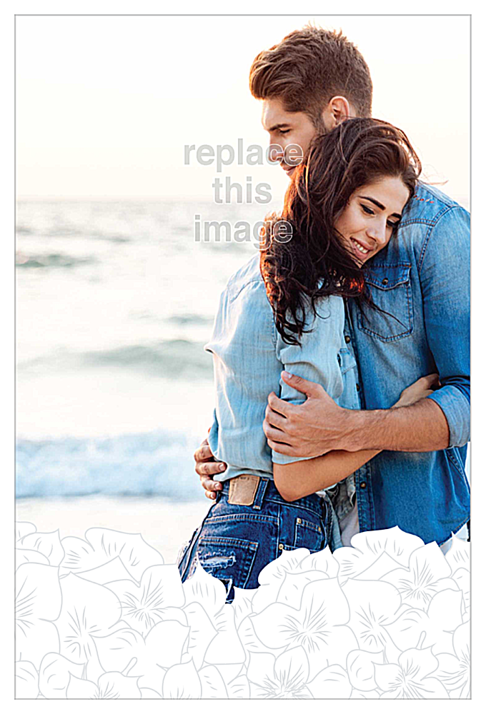 Coastal Hydrangea back - Invitation Cards Maker