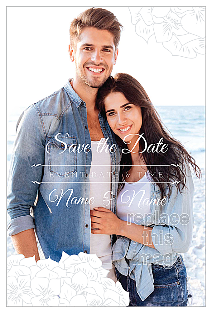 Coastal Hydrangea front - Invitation Cards Maker