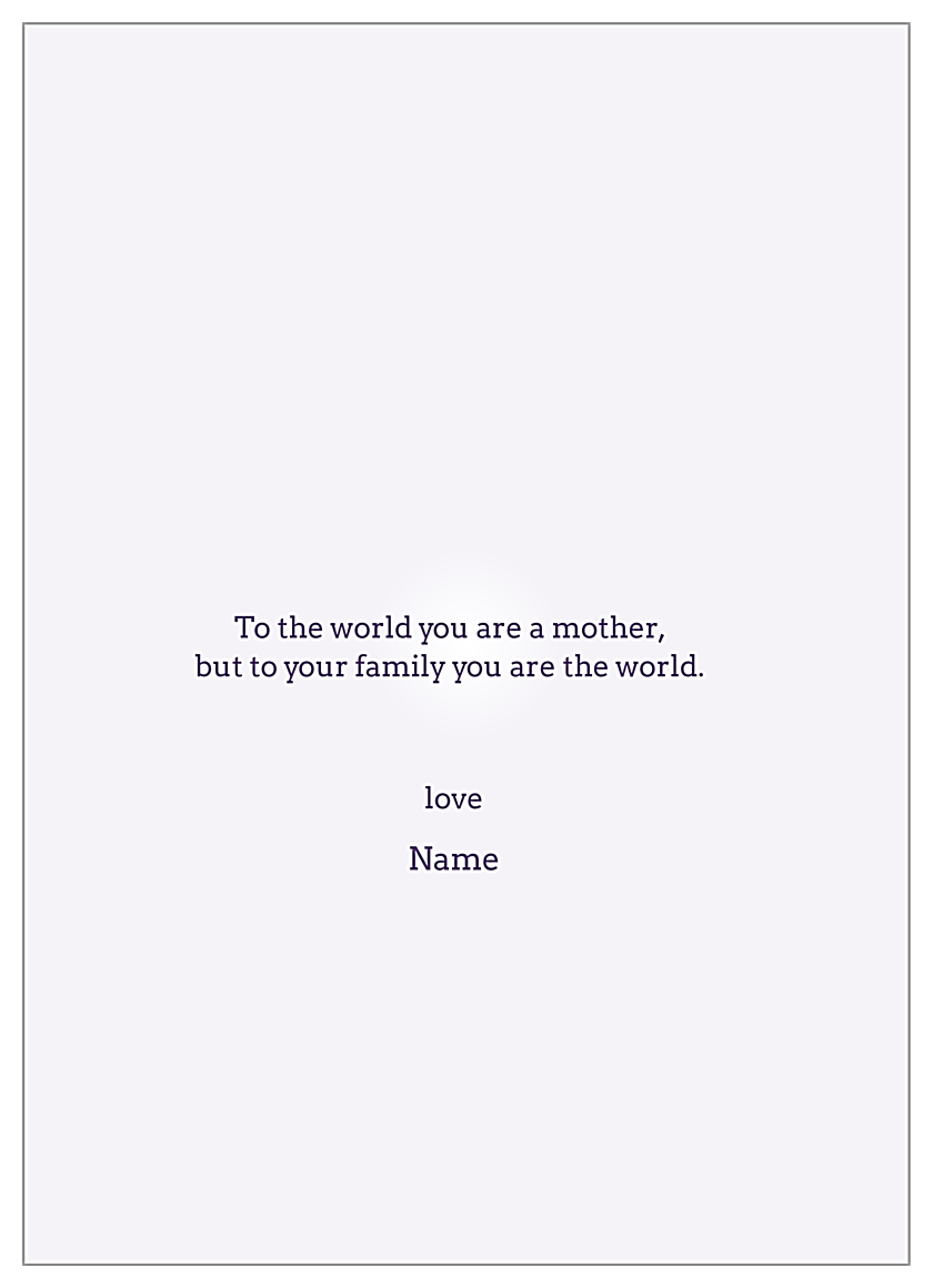 Flowers for Mom back - Invitation Cards Maker